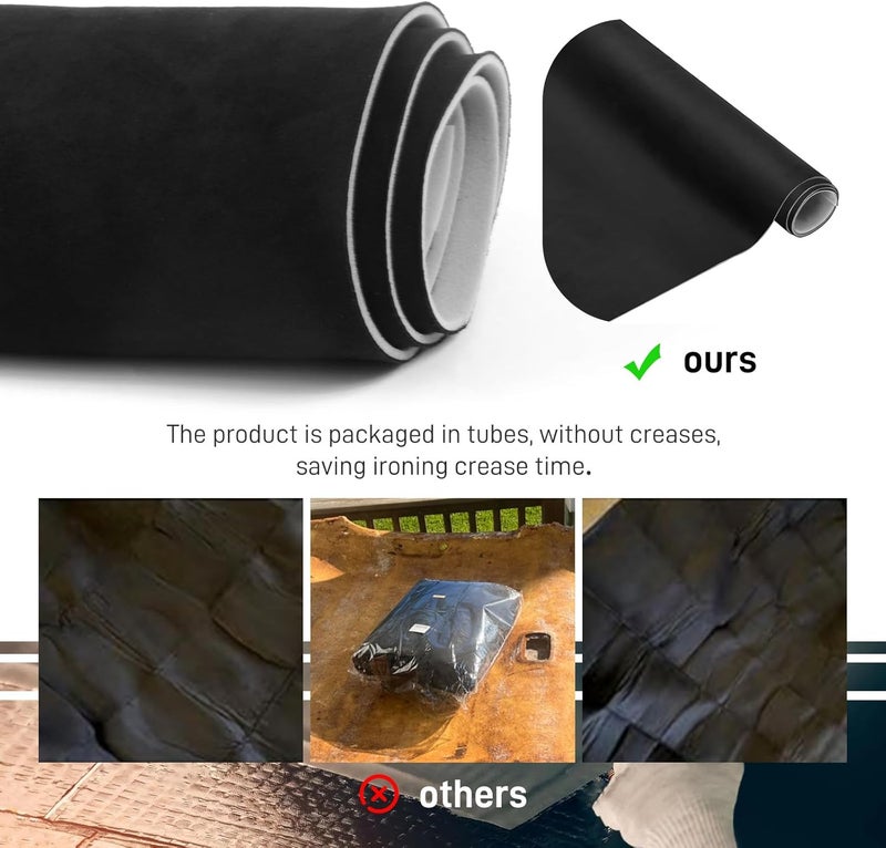 MODIGT 118" L x 60" W Black Suede Headliner Fabric with Foam Backing Material - Tube Packaging - Automotive/Home Micro-Suede Headliner Fabric for Car Replacement/Repair/DIY - Image 5